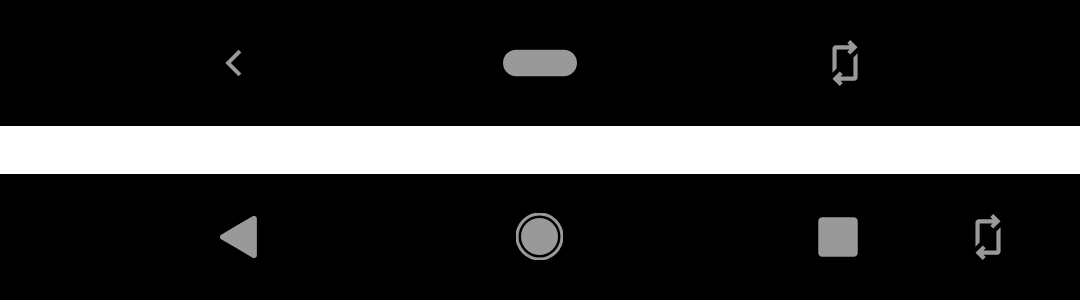 The rotate button works with and without gesture navigation enabled.