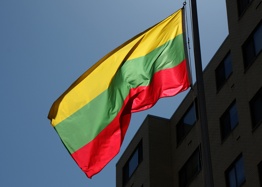 [Lithuanian Embassy Flag] [flickr_flag] by [Mr.TinDC] [flickr_mr] is licensed under [CC BY 2.0](https://creativecommons.org/licenses/by/2.0/)